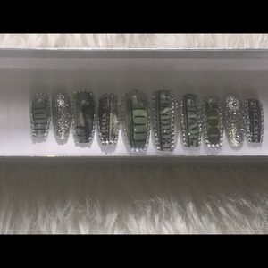 Money press on nails. Handmade